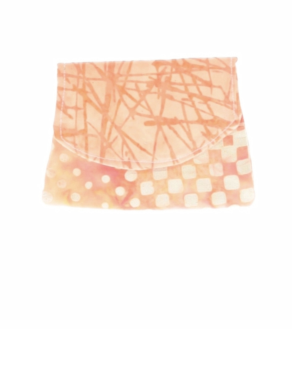 Women's Peach Patterned Card Holder